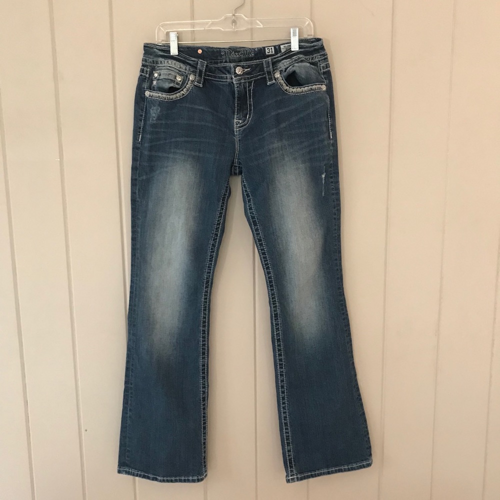 Miss Me Relaxed Boot Embellished Jeans